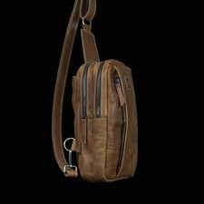 Crosser Vertical Leather Crossbody Bag Premium Genuine Leather Sling Bag
