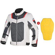 R Tech Spiral Mesh Summer Motorcycle Jacket Ice Grey Black Red