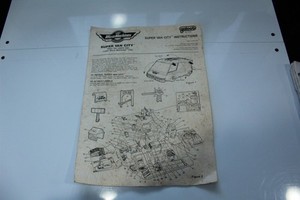 Vintage 1991 Micro Machines Super Van City Assembly Instruction Sheet Only