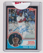 2018 Topps 83 Topps Design Autograph Rafael Devers #83A-RD Black #/99 Red-Sox