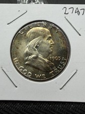 1963 Franklin Half Dollar - BU - Toned - As Shown! (#2787)