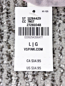 Victoria's Secret PINK NWT Large Beige Leopard Print Mesh Ruffle Thong Panty
