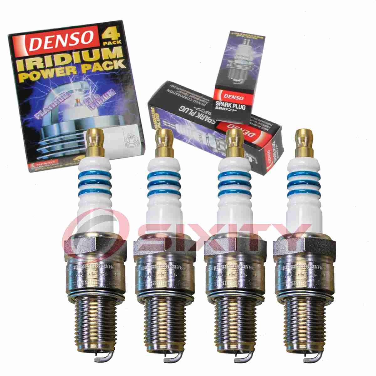 4 pc DENSO 5317 Iridium Power Spark Plugs for IW27 3981 Ignition Wire wj