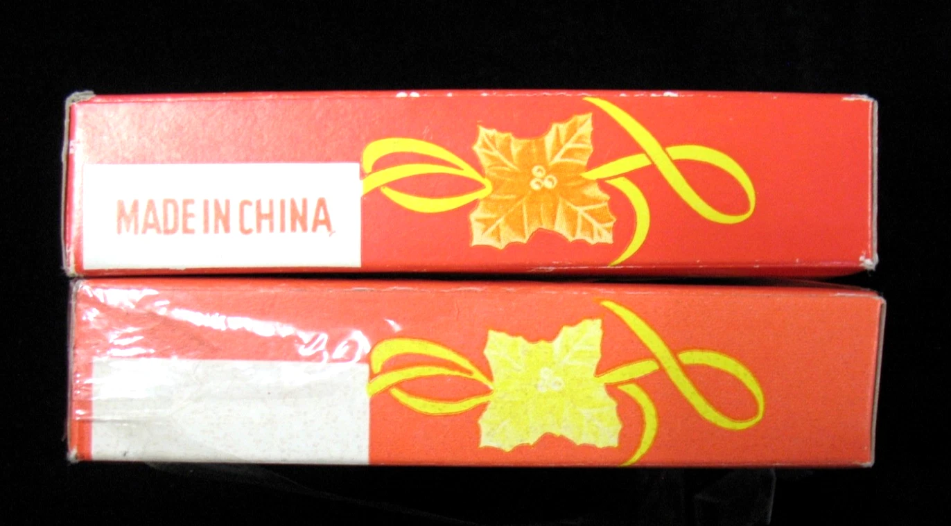 2 boxes Vintage CANDLES FOR ANGEL CHIMES AND CHRISTMAS TREE CANDLES Red White image 2