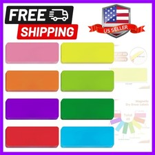 48 Pieces Colorful Magnetic Dry Erase Labels,Waterproof Reusable Strips for C...