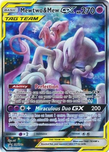 Mewtwo and Mew GX - SM191 - SM Black Star Promos HP, English Pokemon Promos