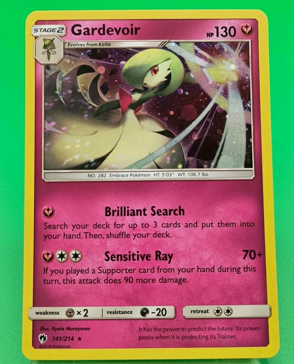 Pokemon - GARDEVOIR 141/214 - Cosmos Holo Rare -   Lost Thunder -  LP