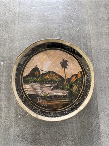 Vintage Rio Morpho Decorative Plate Brazil Souvenir