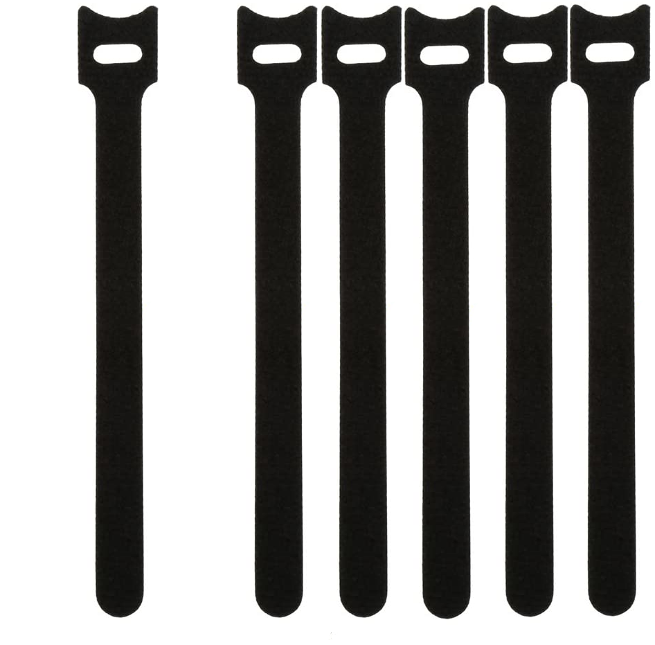 Hook& Lopp  Black Nylon Cable Ties 12mmx180mm Pack of 10