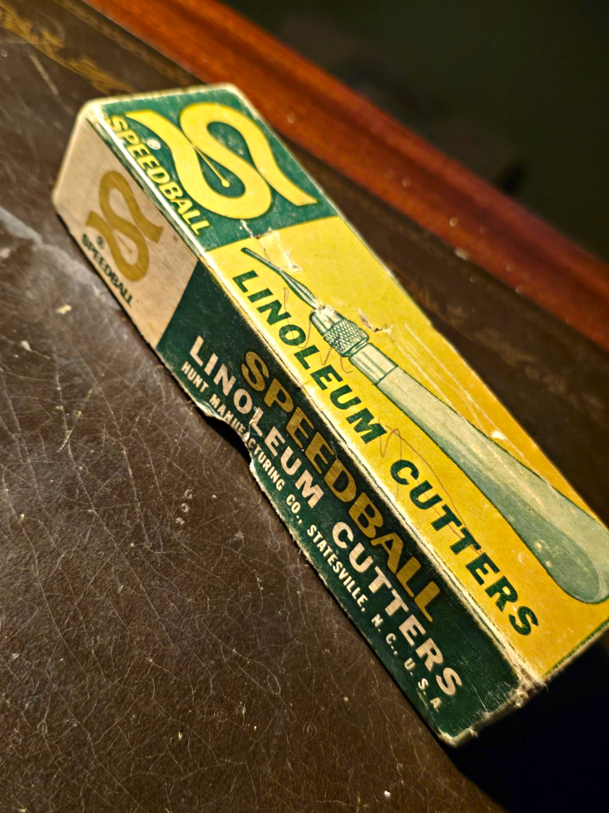 Vintage Speedball No 1 Linoleum Cutter Set 4131 Printmaking Block Carving Tools