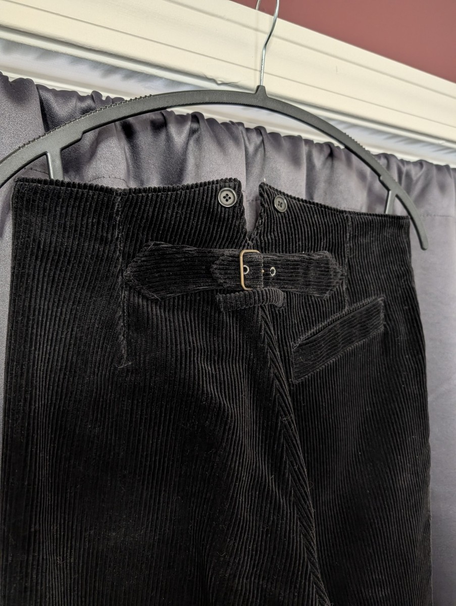 JEAN PAUL GAULTIER Homme Early 90s Corduroy Sailor Pants Leather
