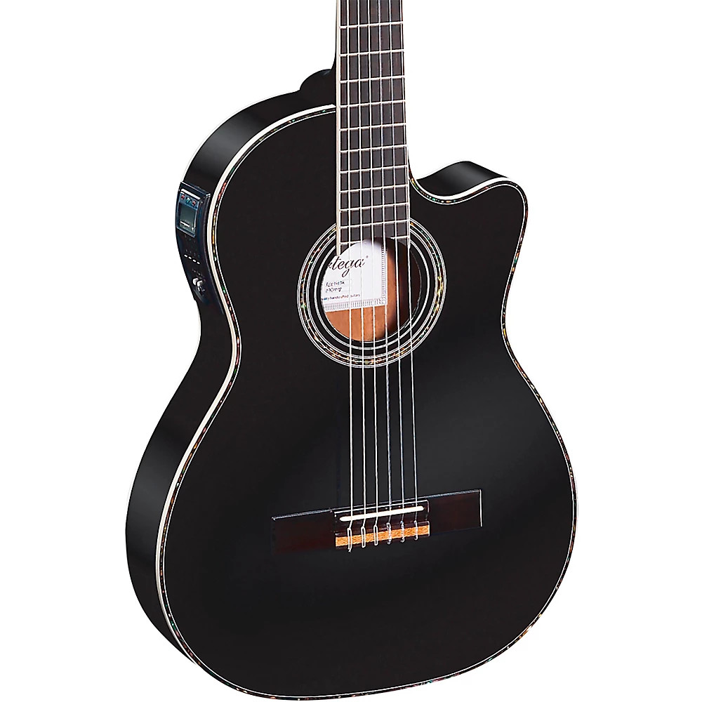 Ortega Family Series Pro RCE145BK Thinline Acoustic-Electric нейло гитара цвет черный 77390₽