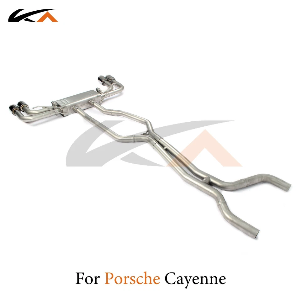 Escape KA Catback para Porsche Cayenne acero sección trasera Foto 3 de 4