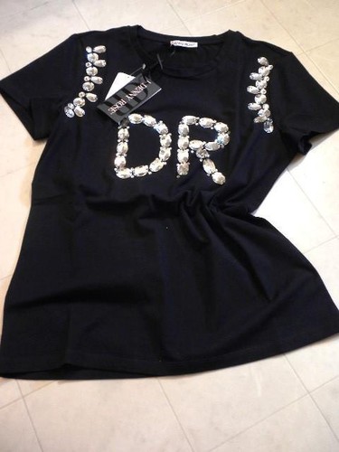 Logo Denny Rose strass nuovo! Cotone nero, taglia XS, N6670 - Foto 2 di 24