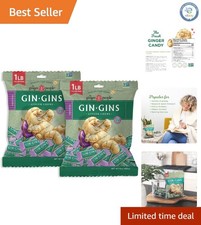 Delicious GIN GINS Ginger Chews   Natural 10 Fresh Ginger - 1 lb Pack of 2