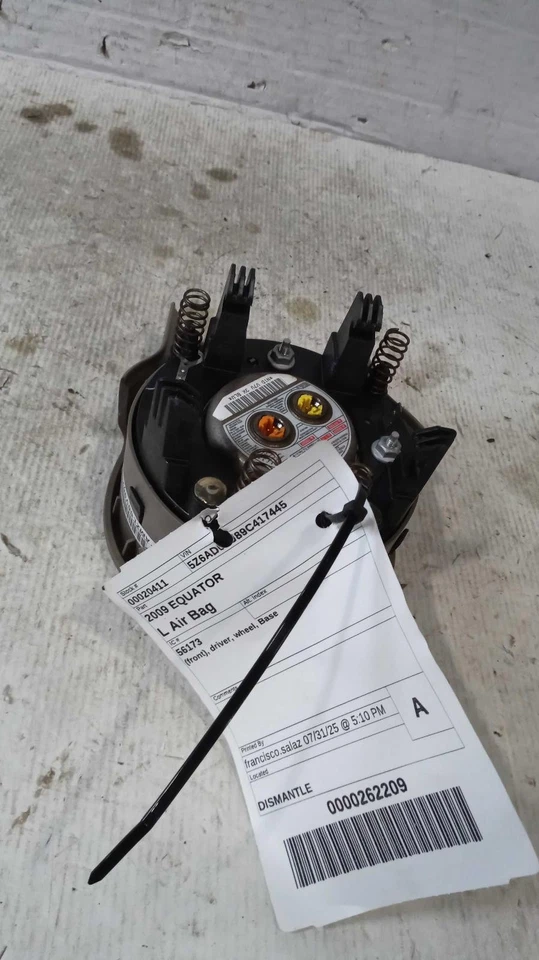 2009 Suzuki Equator Steering Wheel Air Bag Blue OEM 4815082Z70 86K Miles Foto 2 de 4