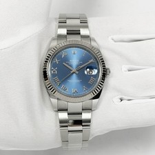 Rolex Datejust 126334 2022 41MM quadrante blu romano acciaio scatola documenti