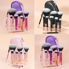 10pcs Mini Makeup Brush Set Powder Eyeshadow Foundation Blush Blender Concealer