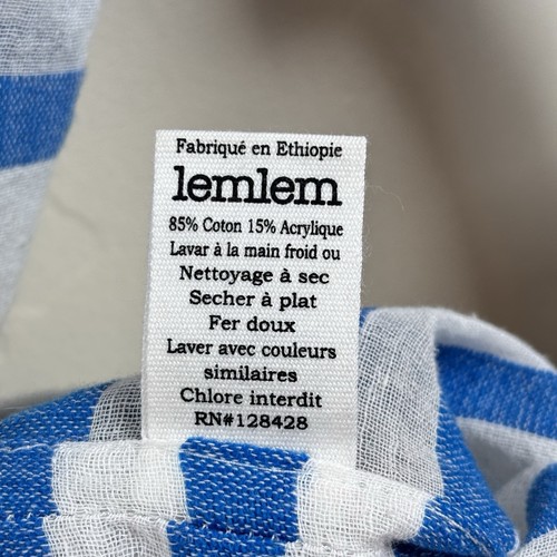 Lemlem Zare Striped Kaftan Tunic Swim Beach Cover Up Sz Small Gauzy Cotton *READ - Picture 10 of 11