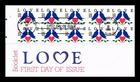 US COVER LOVE BIRDS BOOKLET PANE FIRST DAY ISSUE ARTMASTER DAMAGED FRONT