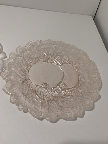 Set of two Indiana Glass, Pink Depression Glass Dessert plates. Sweet Pear - Picture 4 of 5