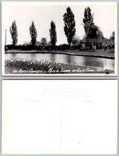 RPPC Dutch Garden Pella Iowa Tulip Time Photo Postcard