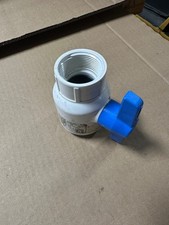 1 1/4" Threaded Ball Valve White Blue Handle Spears Brand