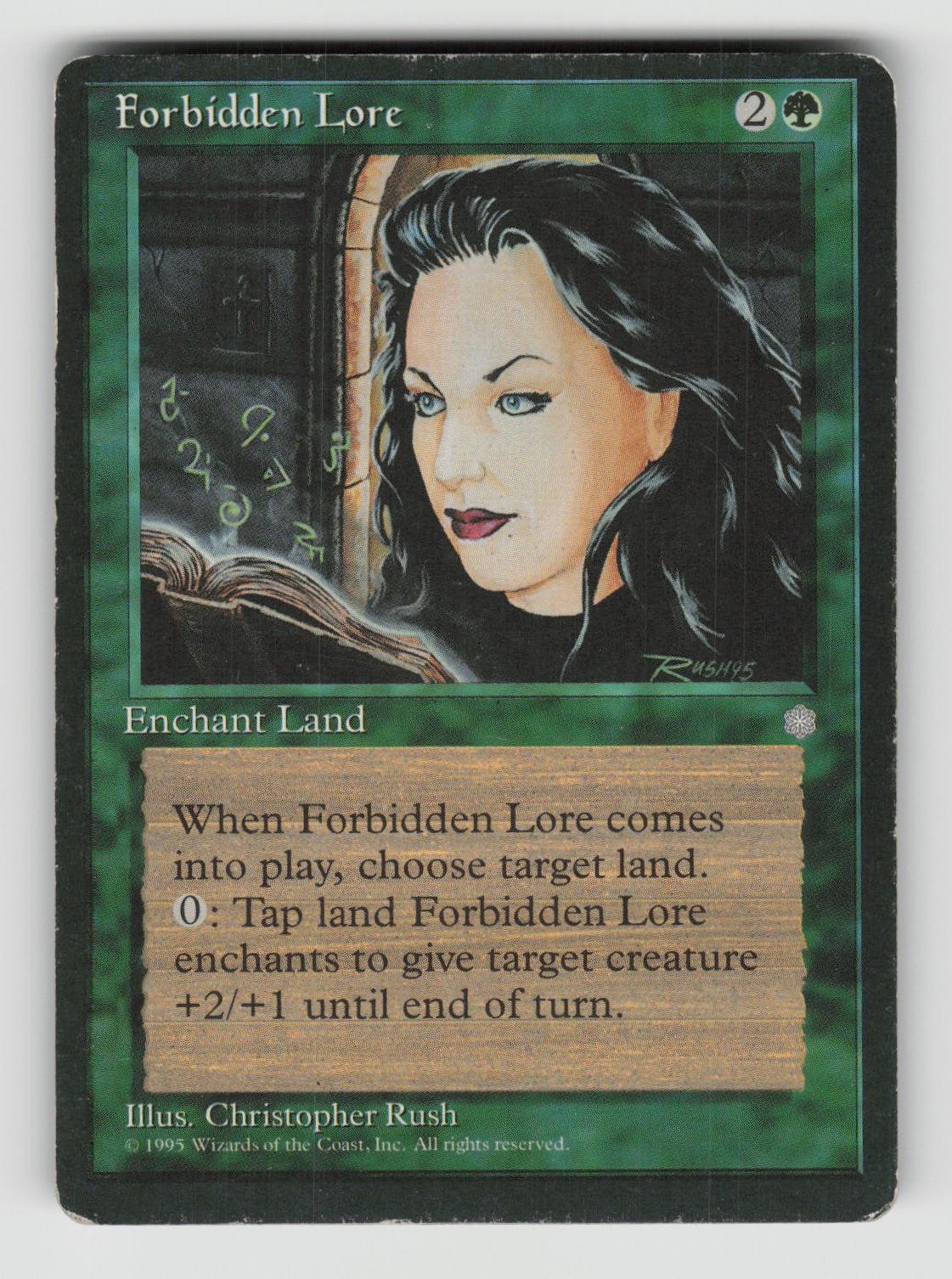 Forbidden Lore Rare Ice Age Magic: The Gathering Moderately Played
