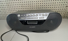 Sony CFD-S05 CD/Cassette Boombox Radio CD-R/RW Playback, Works - Antenna Broken