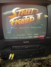Symphonic SC313B Retro Gaming CRT TV Combo 13" VCR Needs Repair.