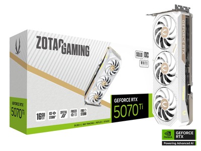 ZOTAC GAMING GeForce RTX 5070 Ti SOLID CORE OC White 16GB GDDR7 Grafikkarte 3...
