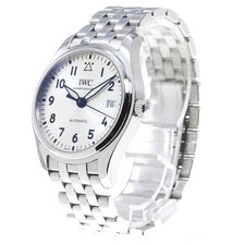 IWC SCHAFFHAUSEN PILOT'S WATCH AUTOMATIC 36mm SS Silver Dial Date IW324006 #C434