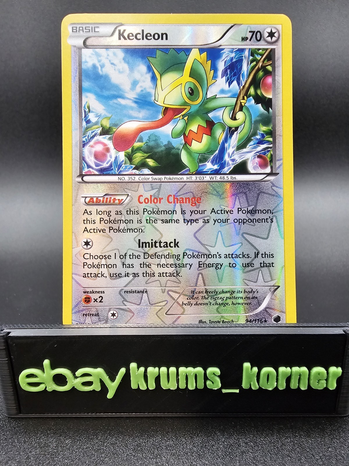 Kecleon 94/116 Plasma Freeze Reverse Holo - NM