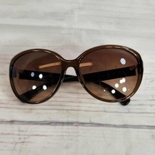 Coach Brown Tortoise Shell Sunglasses with Case Cream with C logo