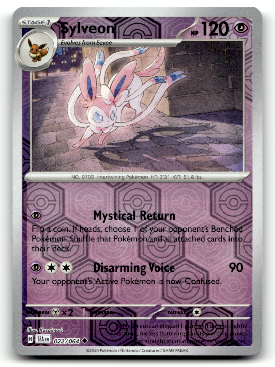 Sylveon 022/064 Reverse Holo Uncommon SV: Shrouded Fable LP