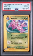 2003 Pokemon Aquapolis #55 Nidorino PSA 8