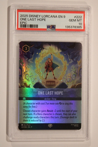 One Last Hope graded PSA 10 for sale on eBay