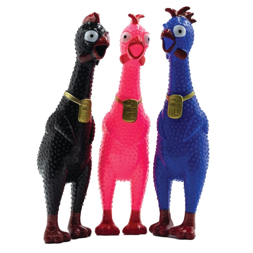 #winning Squawking Stress Chicken, 32cm Rubber Squeaky Toy for Stress Relief and Entertainment - Image 2
