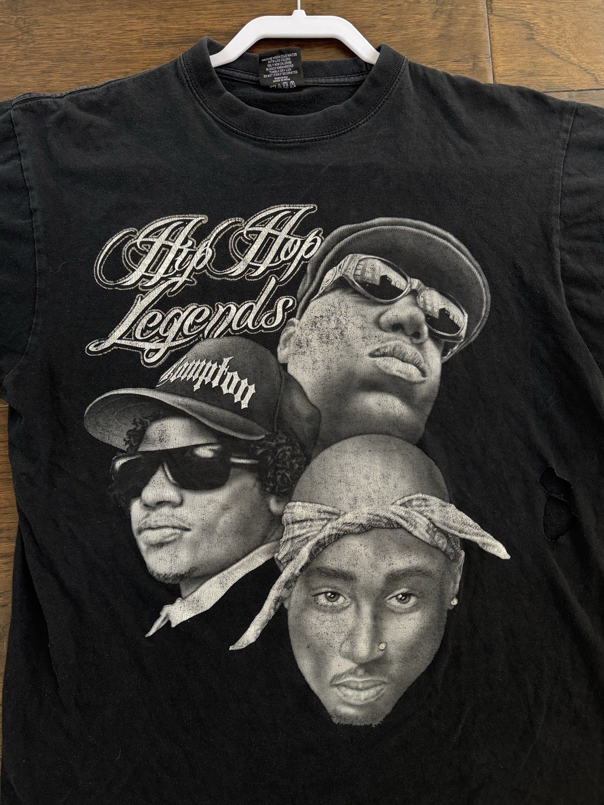Vintage Hip Hop Rap Tee 2Pac Tupac Shakur Biggie Smalls Eazy-E Rap Tee XL
