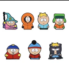 South Park Set of 7 Enamel Pinbacks Kenny Stan Kyle Cartman Butters New