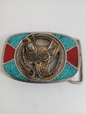 Saddle/Cowboy vintage belt buckle TT 1980 NICE