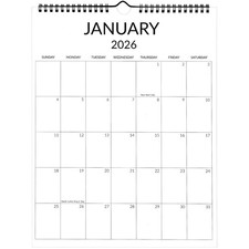 Wall Calendar 2026, 12 Month Large from October White3 Jul.25-Dec.26 