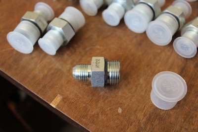 10 PACK  6400-06-08 Hydraulic Adapter 3/8'' Male JIC x 1/2'' Male Oring Boss ORB