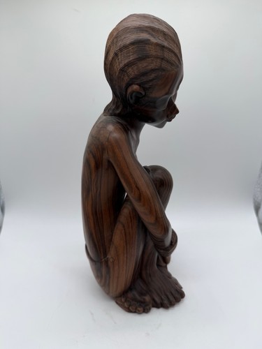 Vintage Indonesian Balinese Wood Carving of Woman Marked Injwarda Mas Bali - 第 4/19 張圖片