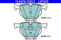Neu - Ate 13.0470-7225.2 Bremsbelagsatz, Scheibenbremse FüR Bmw