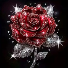 Rose Diamond Painting Kits for Adults,Rose Flower Diamond Art Kits for Beginner.
