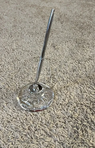 VINTAGE WATERFORD CRYSTAL PEN & HOLDER