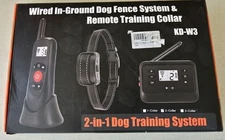WZPET 2-in-1 Electric Dog Fence System W/2 Remote Training Collars☆KD-W3☆☆☆