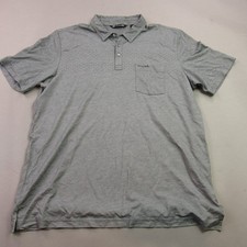 Travis Mathew Shirt Mens 2XL Short Sleeve Outdoors Polo Lightweight Golf Gray