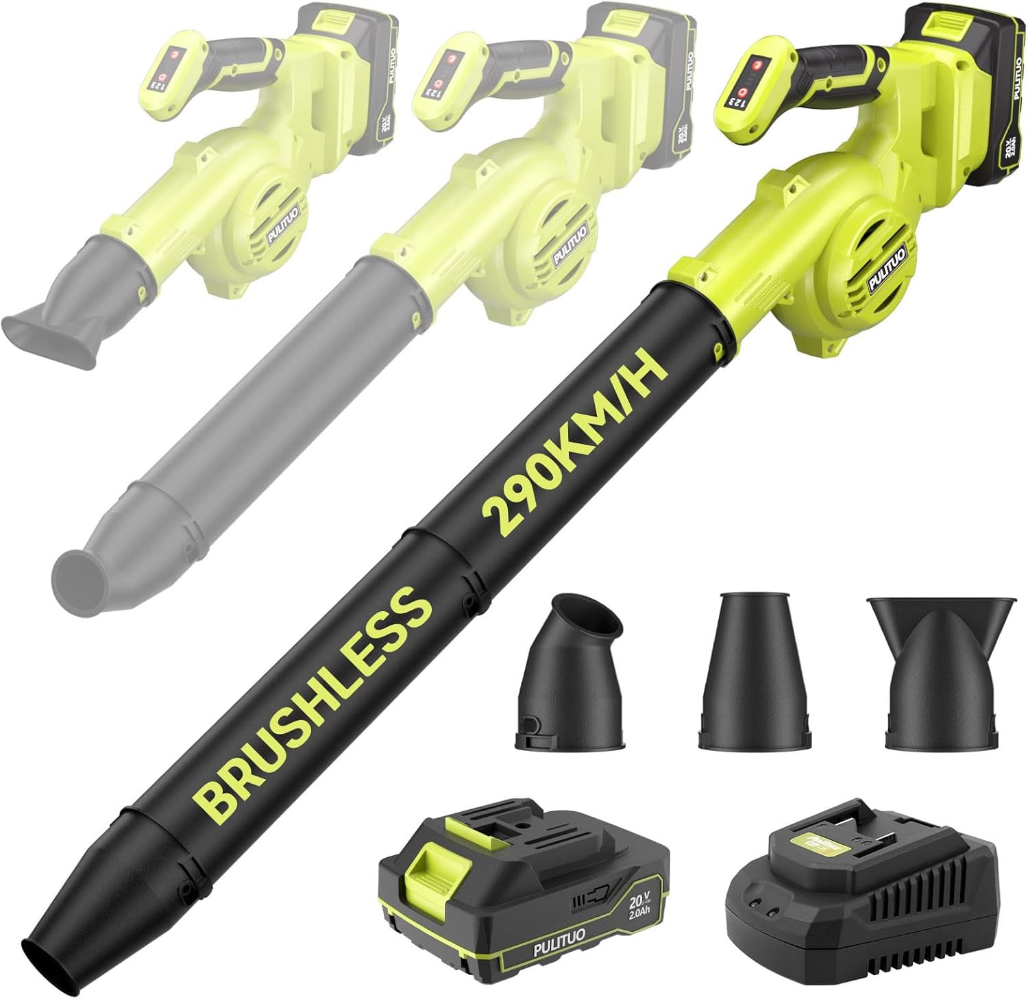 Soffiatore a Batteria 3 in 1 Professionale: Mini Soffiatore Foglie Brushless